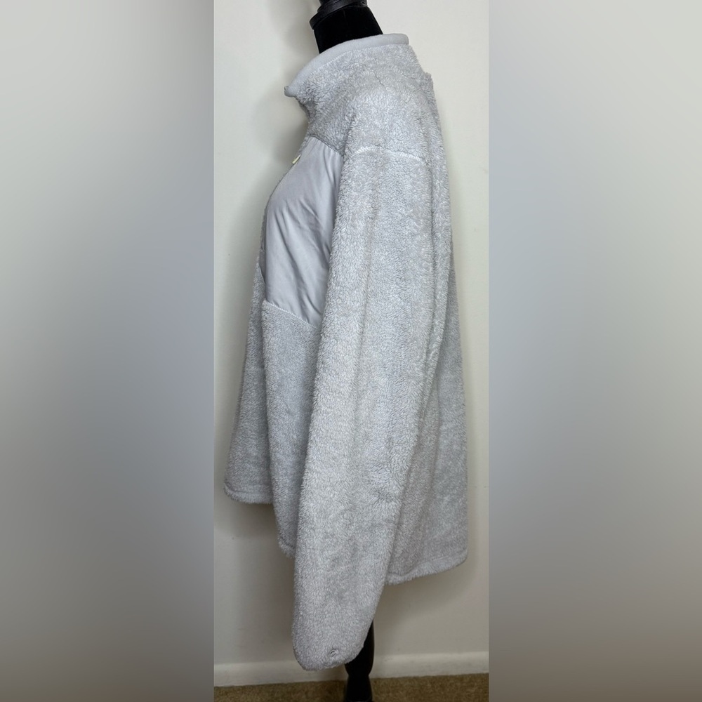 Champion 1/4 zip front fleece pullover light gray soft cozy front pocket Large - Picture 4 of 7